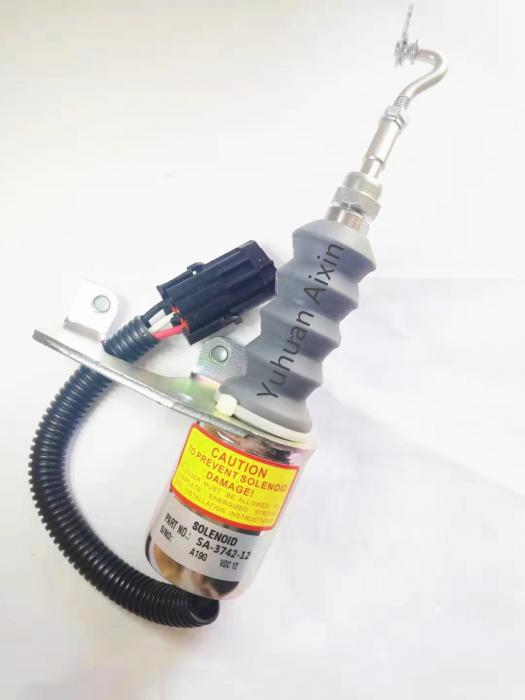 12V Shutdown Solenoid SA-3742 CUMMINS EXCAVATOR 3974947 Engine Stop Solenoid 6735-81-9140